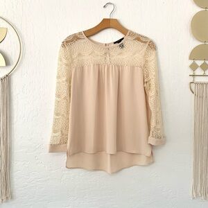 Forever 21 Chiffon & Lace Blouse